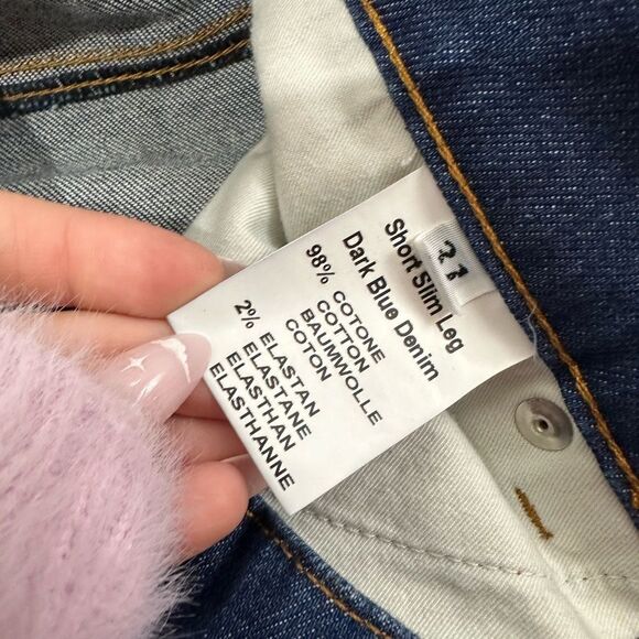 Swedish Hasbeens Short Slim Leg Dark Denim Jeans​ - Picture 9 of 11